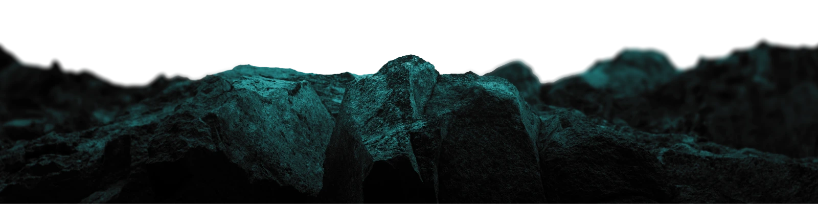 teal rocks